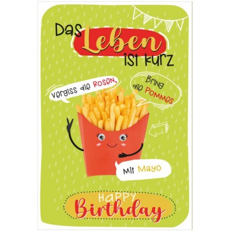 SUSY CARD Geburtstagskarte Wiggle \"Pommes\"