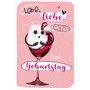 SUSY CARD Geburtstagskarte Wiggle \"Wein\"
