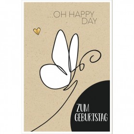 SUSY CARD Geburtstagskarte Bee yourself \"Schmetterling\"