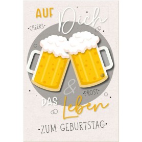 SUSY CARD Geburtstagskarte Round \"Bierglser\"