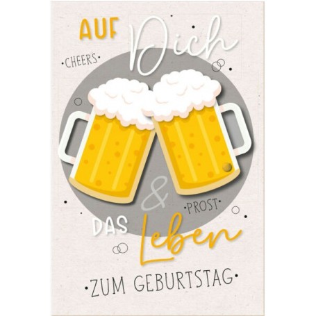 SUSY CARD Geburtstagskarte Round \"Bierglser\"