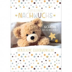 SUSY CARD Geburtskarte \"Teddy\", DIN A5