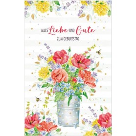 SUSY CARD Geburtstagskarte Wish and Bloom \"Mohnblumen\"