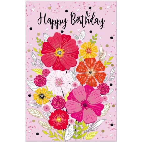 SUSY CARD Carte d\'anniversaire Goldelicious \"Bouquet\"
