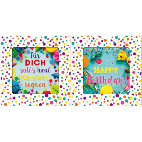 SUSY CARD 3D-Geburtstagskarte Sliding card \"Konfetti\"