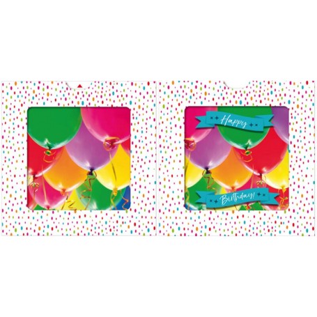 SUSY CARD Carte d\'anniversaire 3D Sliding card \"Ballons\"