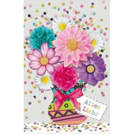 SUSY CARD Geburtstagskarte Confetti \"Luftballons\"
