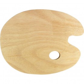 kangaro Palette de peinture, bois, ovale, 300 x 240 mm