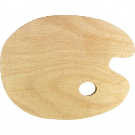 kangaro Palette de peinture, bois, ovale, 300 x 240 mm