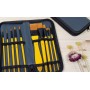 kangaro Set de pinceaux acrylique, 10 pices, dans un tui