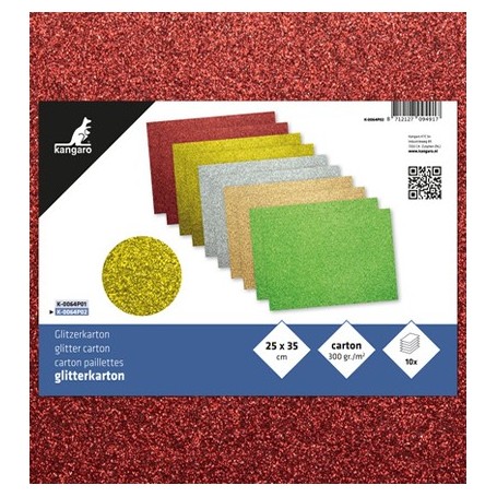 kangaro Carton paillet, 250 x 350 m, assorti en 5 couleurs