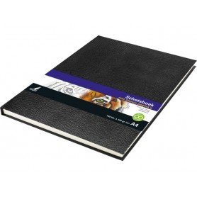 kangaro Cahier de croquis, A4, aspect peau de serpent, noir