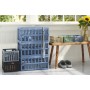 NHG Caisse de rangement pliante, PP, 11,5 litres, bleu
