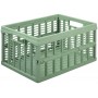 NHG Caisse de rangement pliante, PP, 11,5 litres, vert