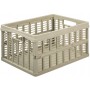 NHG Caisse de rangement pliante, PP, 11,5 litres, beige