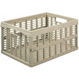 NHG Caisse de rangement pliante, PP, 11,5 litres, beige