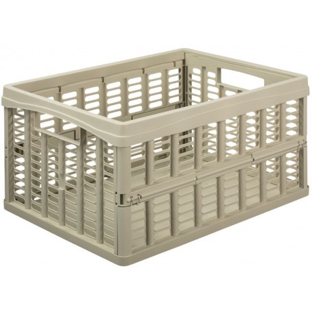 NHG Caisse de rangement pliante, PP, 11,5 litres, beige