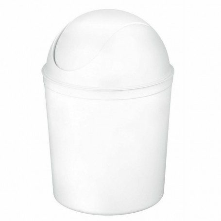 past team Poubelle couvercle basculant, 5 litres, blanc