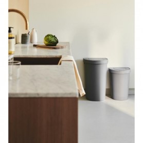 plast team Poubelle SEATTLE, 10 litres, argent