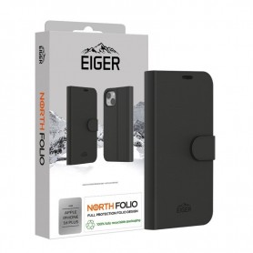 Eiger North Folio Case iPhone 16 Plus schwarz