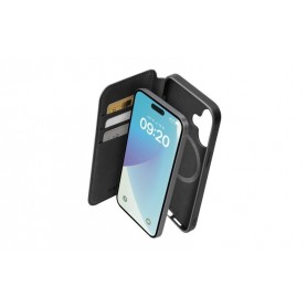 SBS Book Wallet MagSafe iPhone 16 Plus schwarz