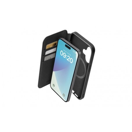 SBS Book Wallet MagSafe iPhone 16 Plus schwarz