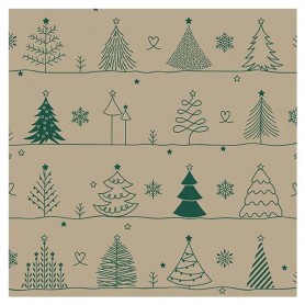 PAPSTAR Serviette motif de Nol \"X-Max Trees\"