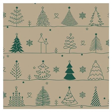 PAPSTAR Serviette motif de Nol \"X-Max Trees\"