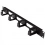 LogiLink Panneau passe-cbles 19\", 1 U, avec 4 boucles