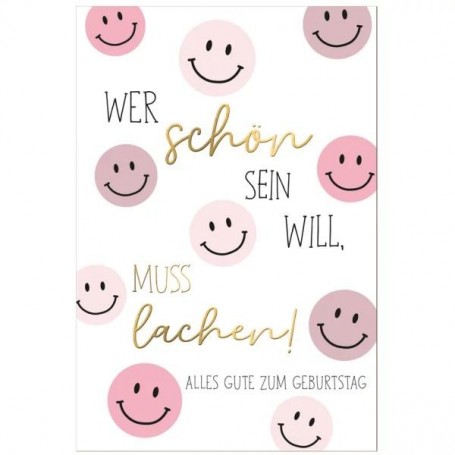 SUSY CARD Geburtstagskarte Bee yourself \"Lachende Gesichter\"