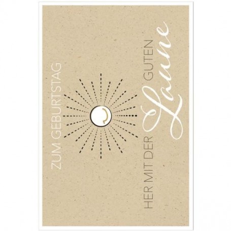 SUSY CARD Geburtstagskarte Bee yourself \"Sonne\"