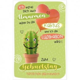 SUSY CARD Geburtstagskarte Wiggle \"Kaktus\"