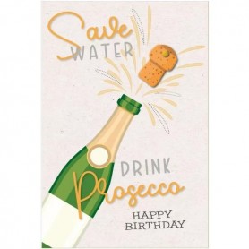 SUSY CARD Carte d\'anniversaire Round \"Champagne\"