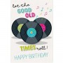 SUSY CARD Carte d\'anniversaire Round \"Disques vinyles\"