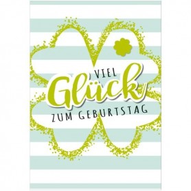 SUSY CARD XL-Geburtstagskarte \"Kleeblatt\"