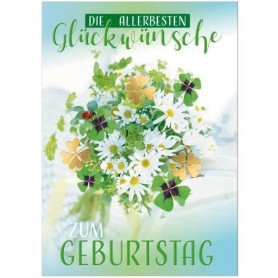 SUSY CARD Geburtstagskarte \"Glcksblumen\", DIN A5