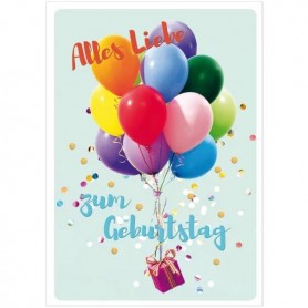 SUSY CARD Geburtstagskarte \"Geschenk-Ballons\"