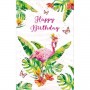 SUSY CARD Carte d\'anniversaire Wish and Bloom \"Flamant rose\"