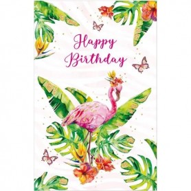 SUSY CARD Carte d\'anniversaire Wish and Bloom \"Flamant rose\"