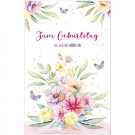 SUSY CARD Geburtstagskarte Wish and Bloom \"Blumengesteck\"