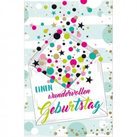 SUSY CARD Geburtstagskarte Goldelicious \"Briefumschlag\"