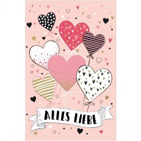 SUSY CARD Geburtstagskarte Goldelicious \"Herzen\"