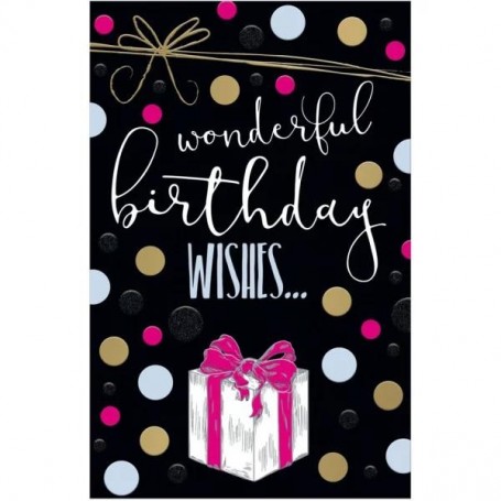 SUSY CARD Carte d\'anniversaire Goldelicious \"Pois\"