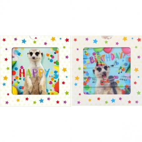 SUSY CARD 3D-Geburtstagskarte Sliding card \"Erdmnnchen\"