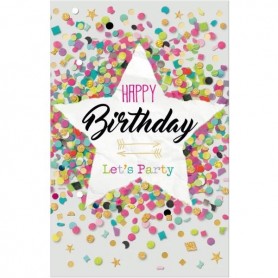 SUSY CARD Geburtstagskarte Confetti \"Stern\"