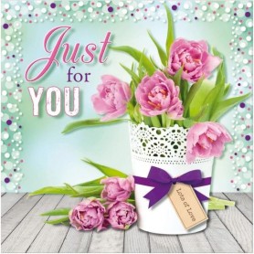 SUSY CARD Carte de voeux 3D \"Bouquet de tulipes\"