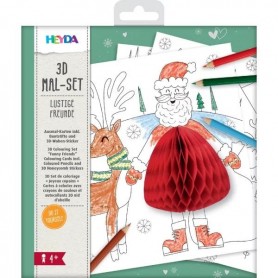 HEYDA Kit de coloriage 3D \"Amis rigolos\", 15 pices