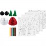 HEYDA Kit de coloriage 3D \"Amis rigolos\", 15 pices