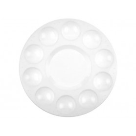 kangaro Palette de peinture, plastique, rond, 170 mm, blanc