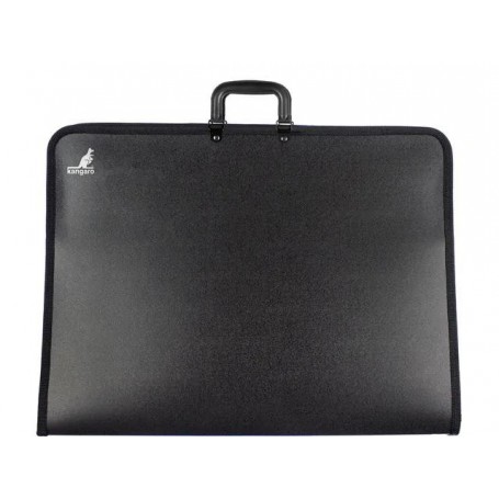 kangaro Porte-documents, A2, PP, avec poigne, noir